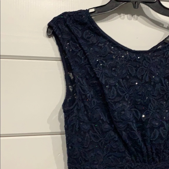 INC Navy Blue Lace Overlay Dress NEW Size 10 International Concepts Dress - Picture 5 of 12
